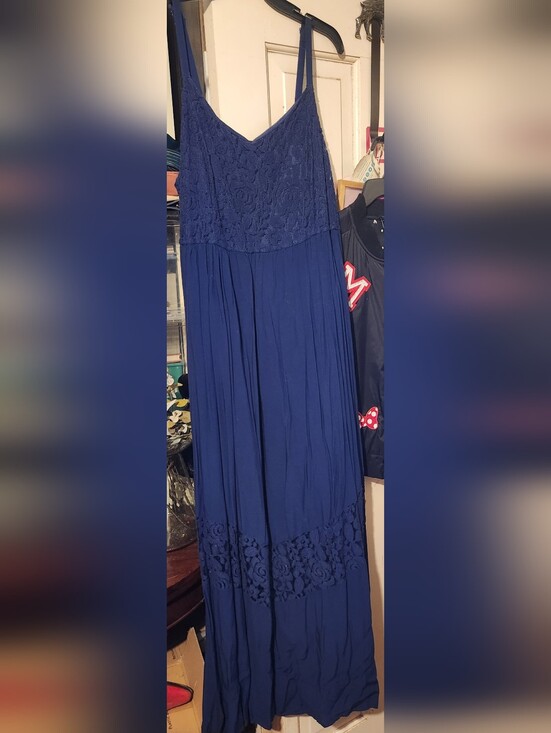 torrid Dresses & Skirts - torrid Navy Blue Maxi Dress with lace size 1X